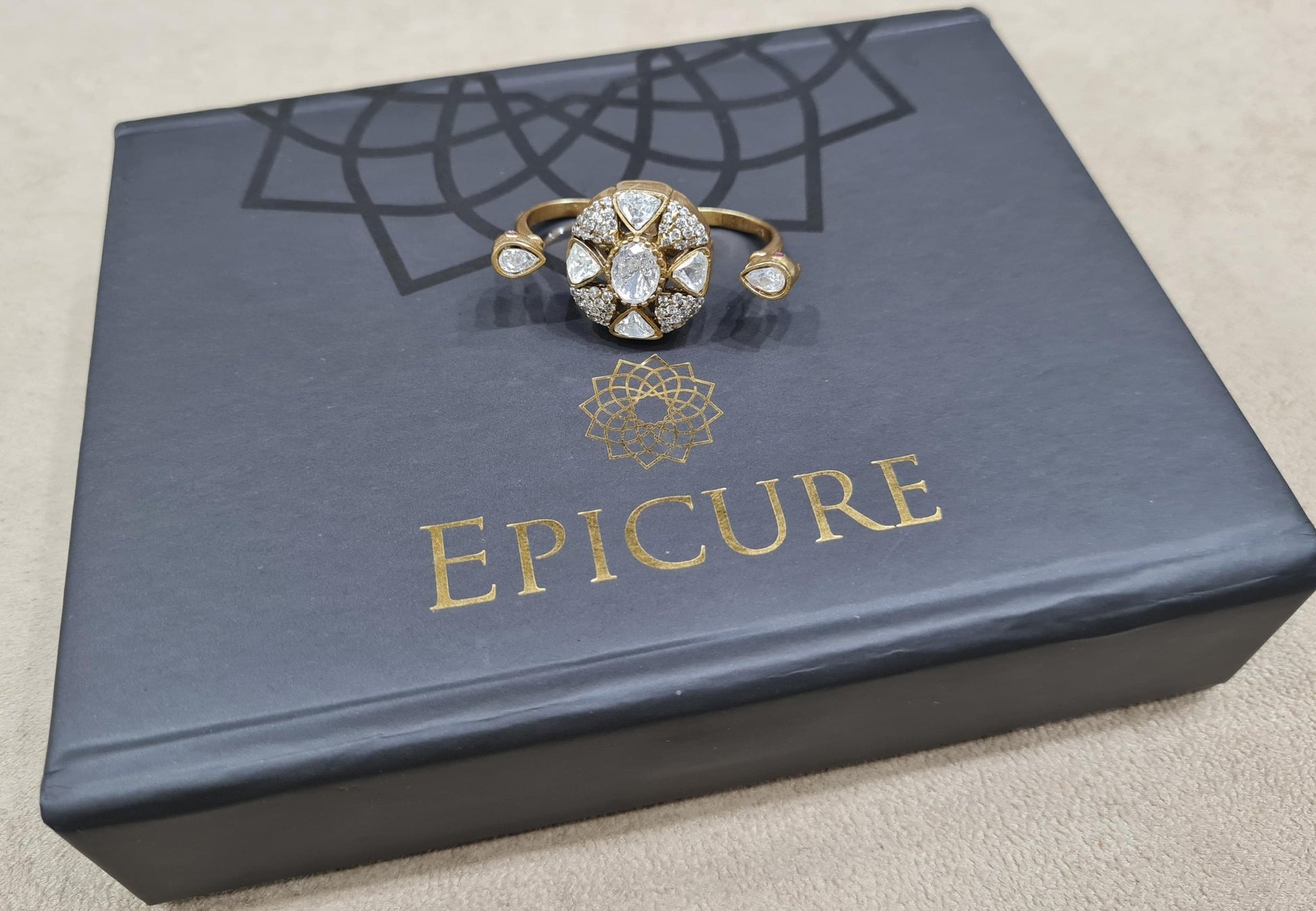 Kundan finger ring 00112 - KRISHNA'S SWETA JEWELLERY