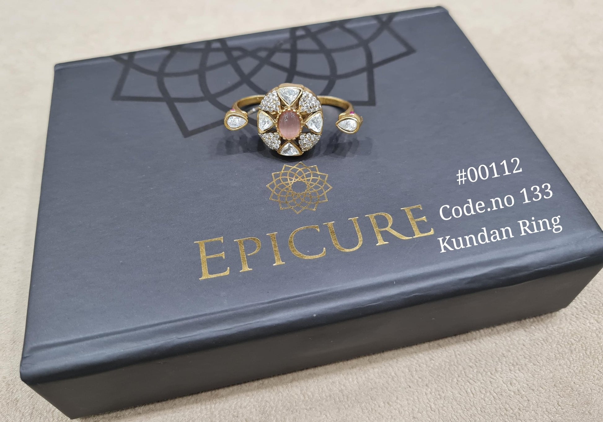 Kundan finger ring 00112 - KRISHNA'S SWETA JEWELLERY