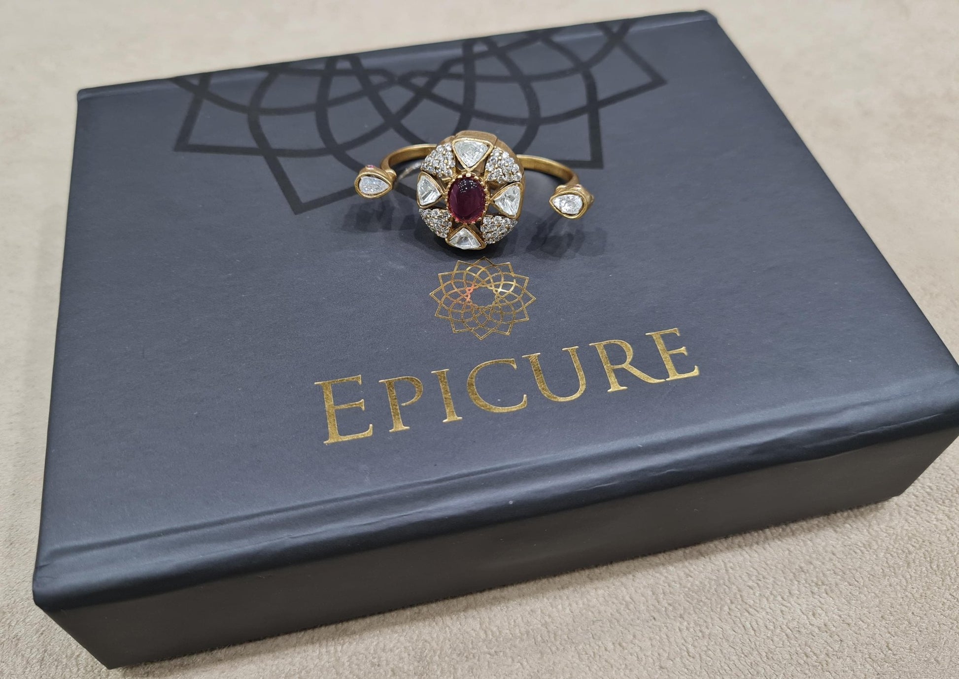 Kundan finger ring 00112 - KRISHNA'S SWETA JEWELLERY