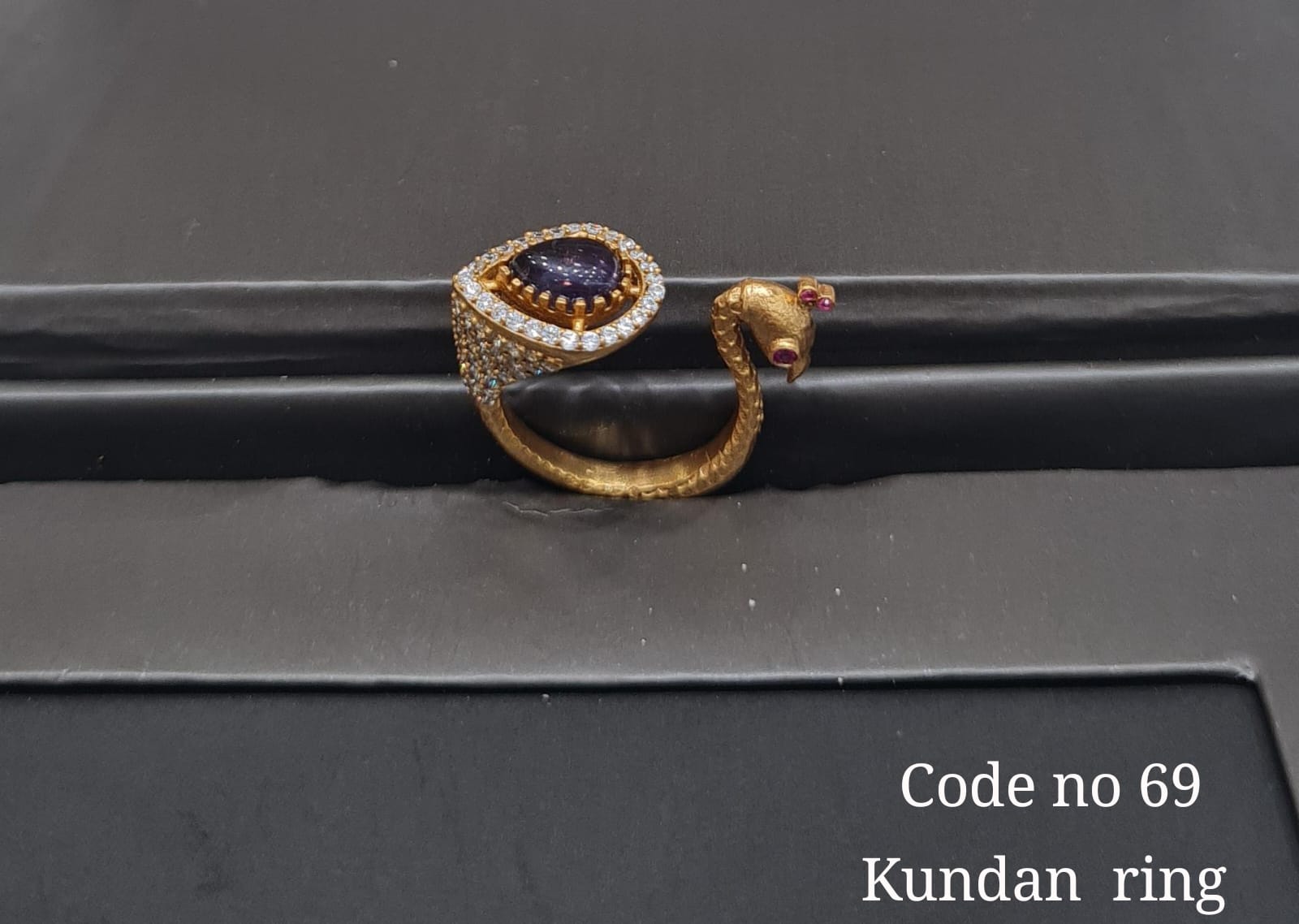 Kundan finger ring 00129 - KRISHNA'S SWETA JEWELLERY