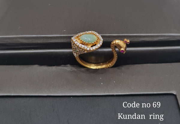 Kundan finger ring 00129 - KRISHNA'S SWETA JEWELLERY