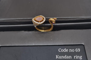 Kundan finger ring 00129 - KRISHNA'S SWETA JEWELLERY