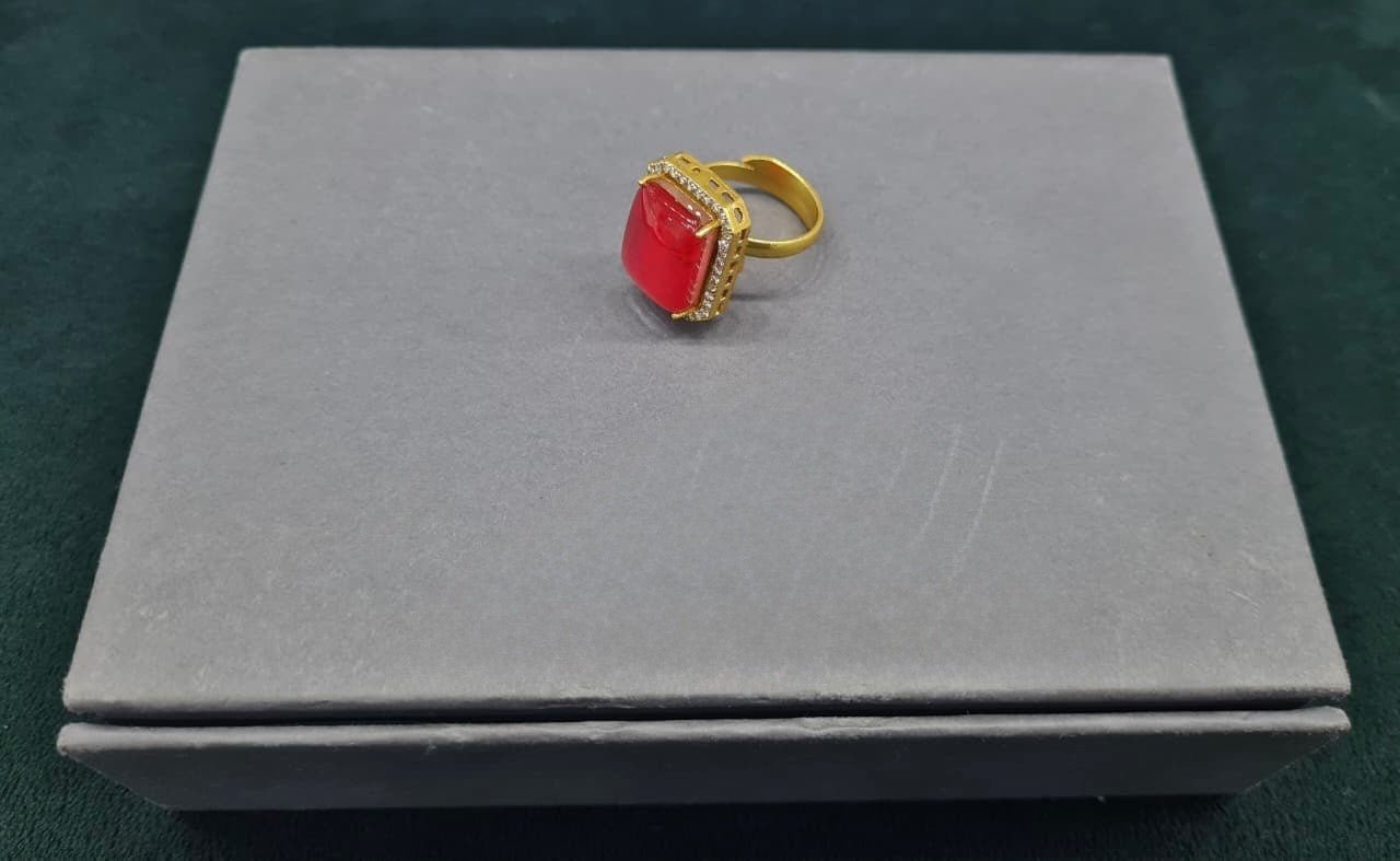 Kundan finger Ring 00261 - KRISHNA'S SWETA JEWELLERY