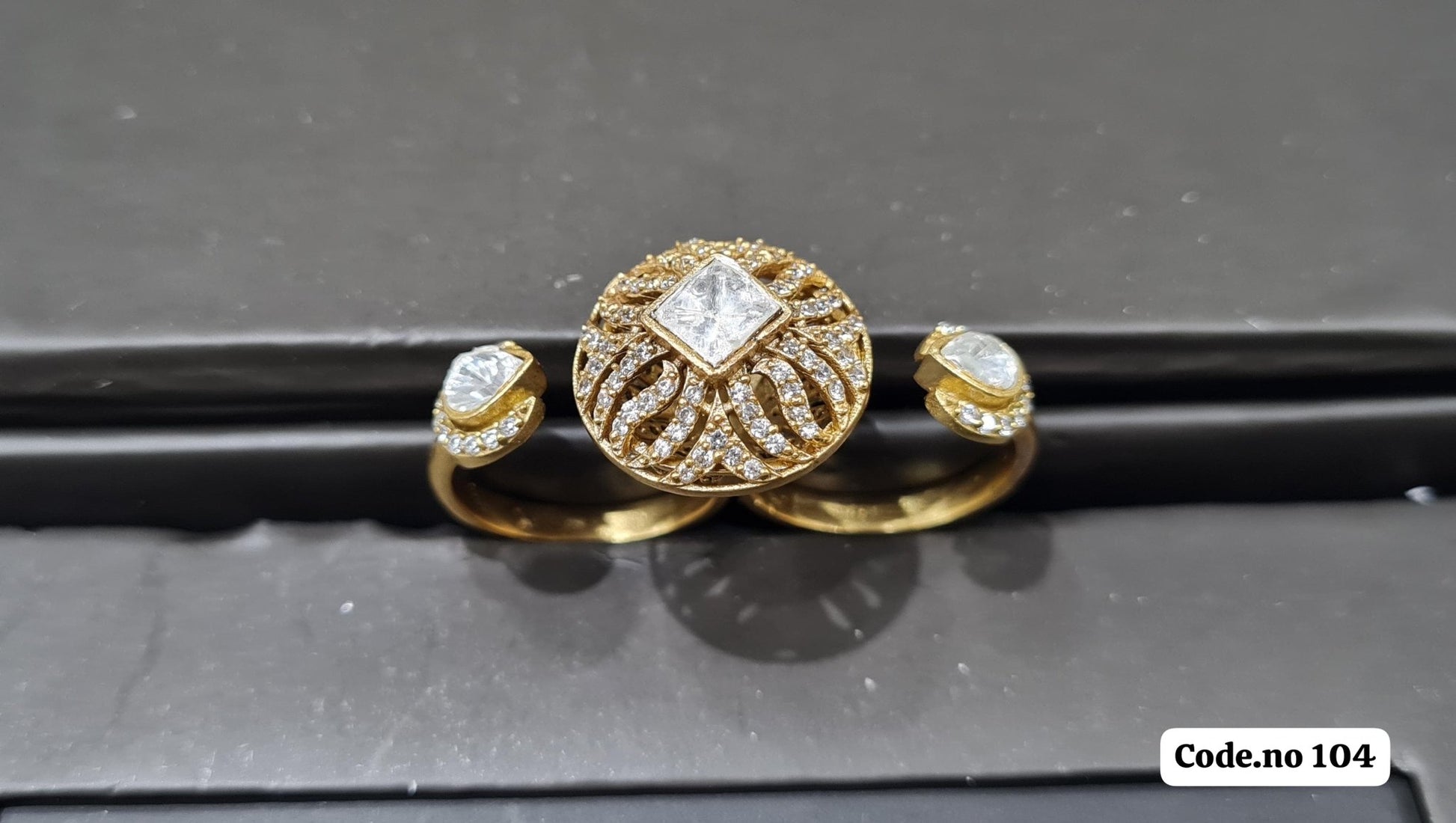 Kundan finger ring 00264 - KRISHNA'S SWETA JEWELLERY