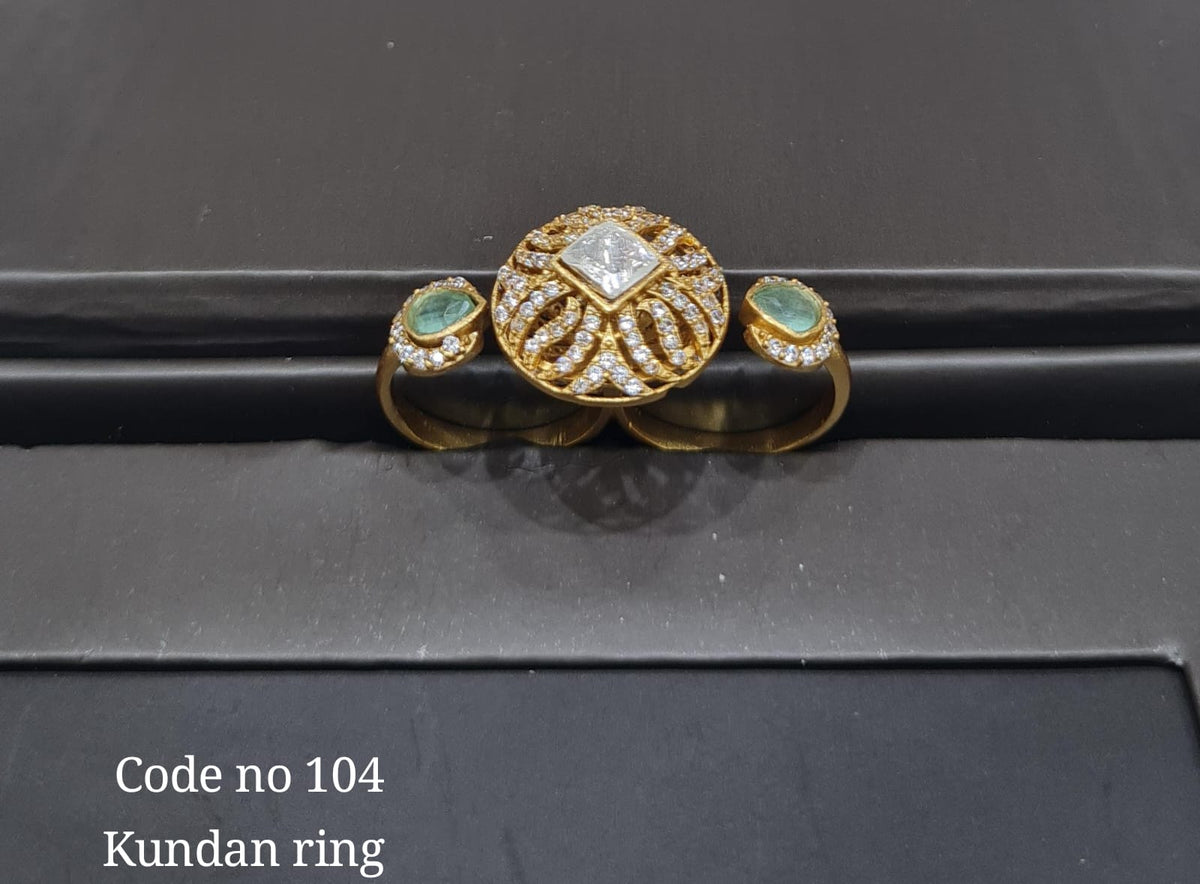 Kundan finger ring 00264 - KRISHNA'S SWETA JEWELLERY