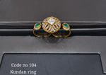 Kundan finger ring 00264 - KRISHNA'S SWETA JEWELLERY