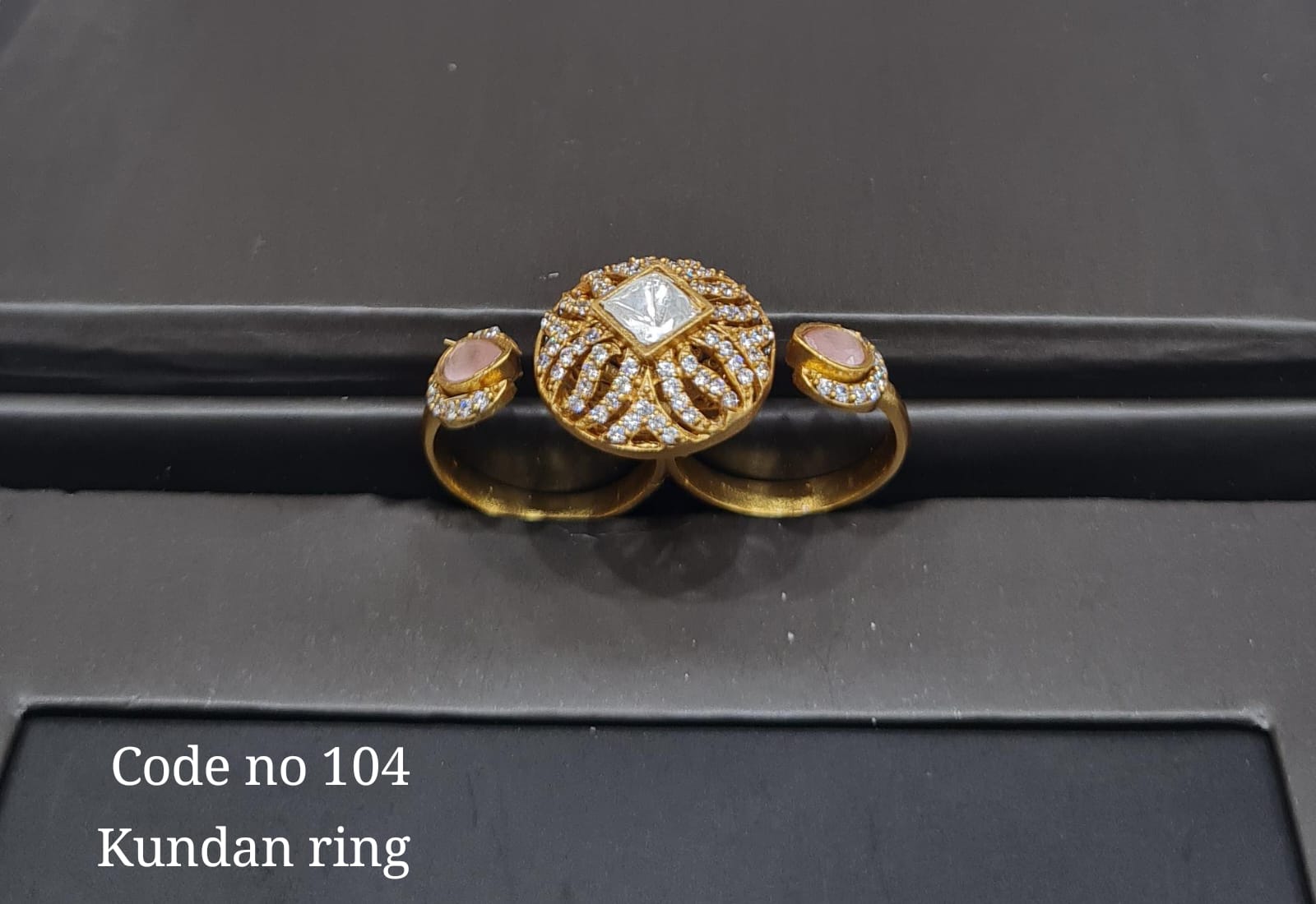 Kundan finger ring 00264 - KRISHNA'S SWETA JEWELLERY