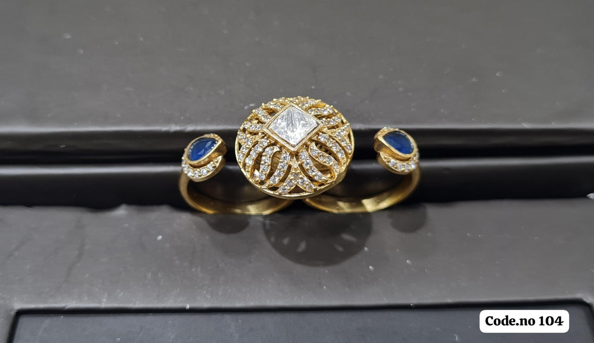 Kundan finger ring 00264 - KRISHNA'S SWETA JEWELLERY