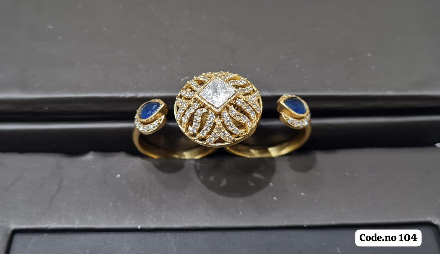 Kundan finger ring 00264 - KRISHNA'S SWETA JEWELLERY