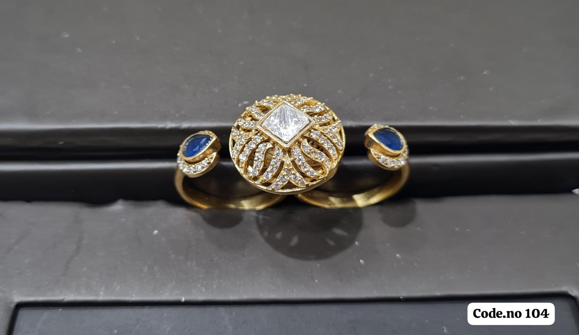 Kundan finger ring 00264 - KRISHNA'S SWETA JEWELLERY