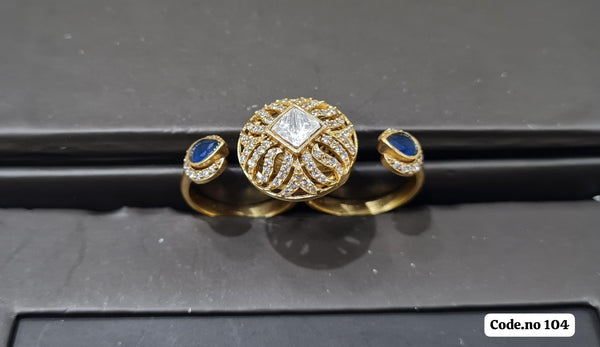 Kundan finger ring 00264 - KRISHNA'S SWETA JEWELLERY