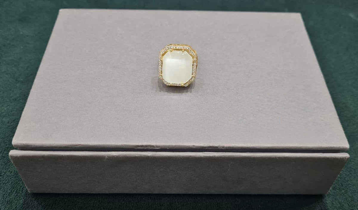 Kundan Finger Ring 01028 - KRISHNA'S SWETA JEWELLERY