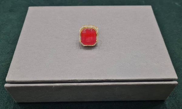 Kundan Finger Ring 01028 - KRISHNA'S SWETA JEWELLERY