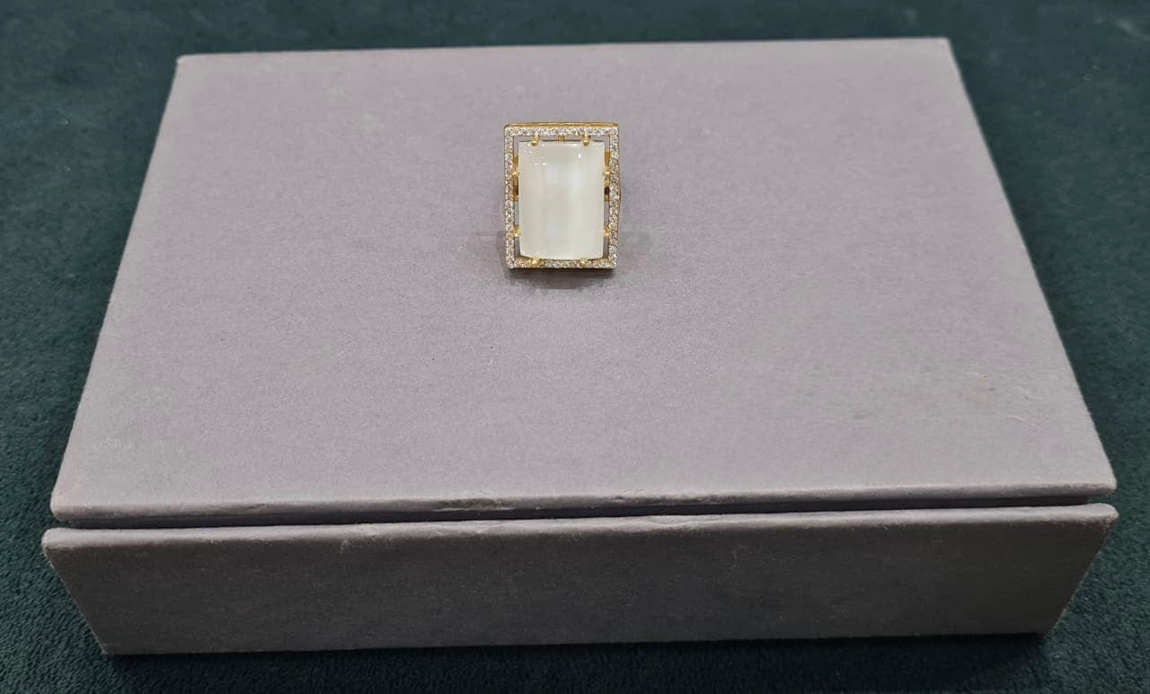 Kundan Finger Ring 01029 - KRISHNA'S SWETA JEWELLERY