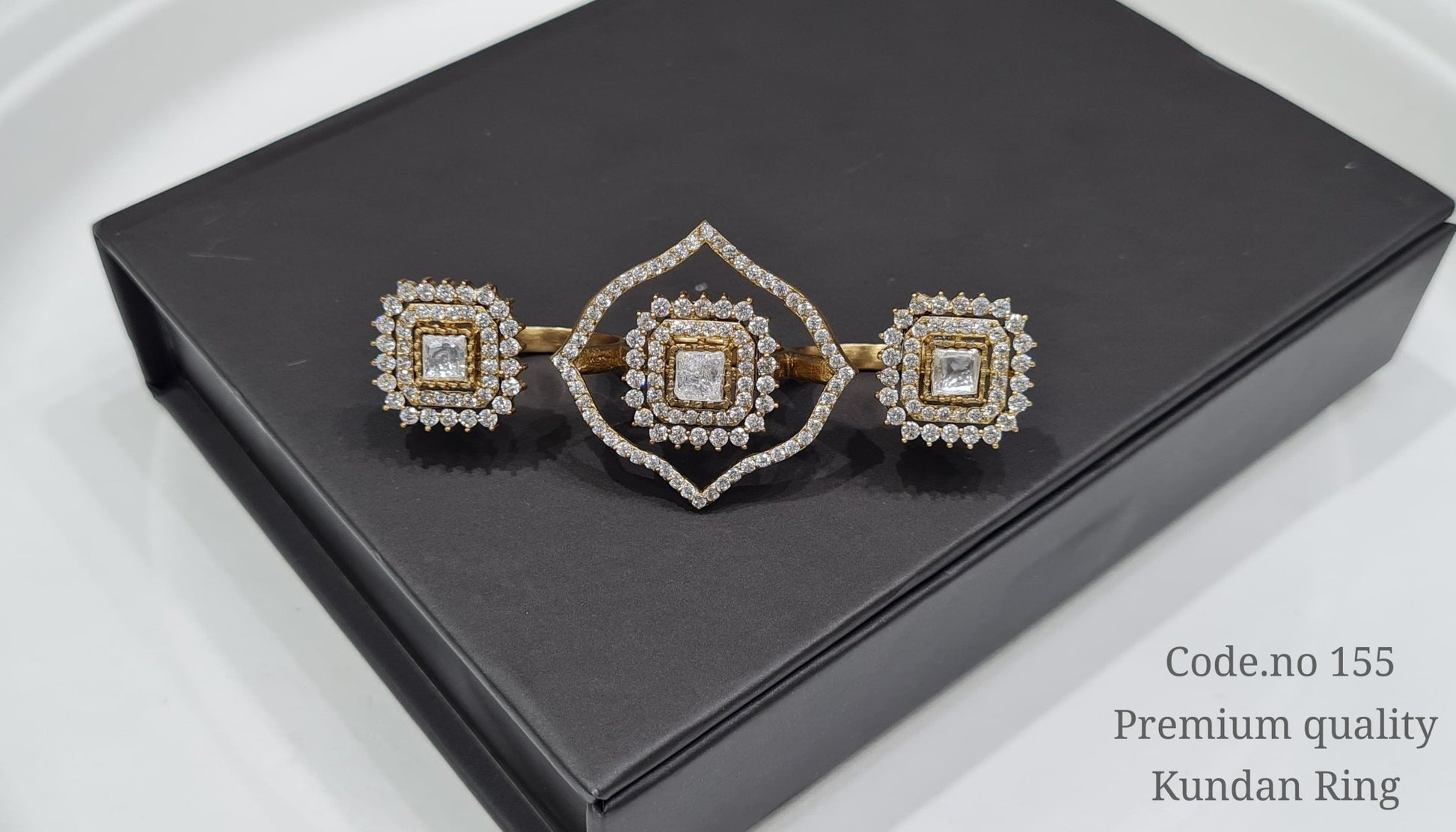 Kundan fingerring 00111 - KRISHNA'S SWETA JEWELLERY