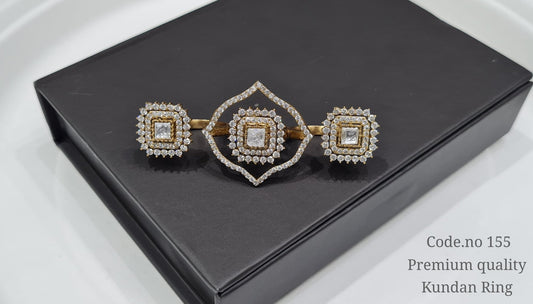 Kundan fingerring 00111 - KRISHNA'S SWETA JEWELLERY