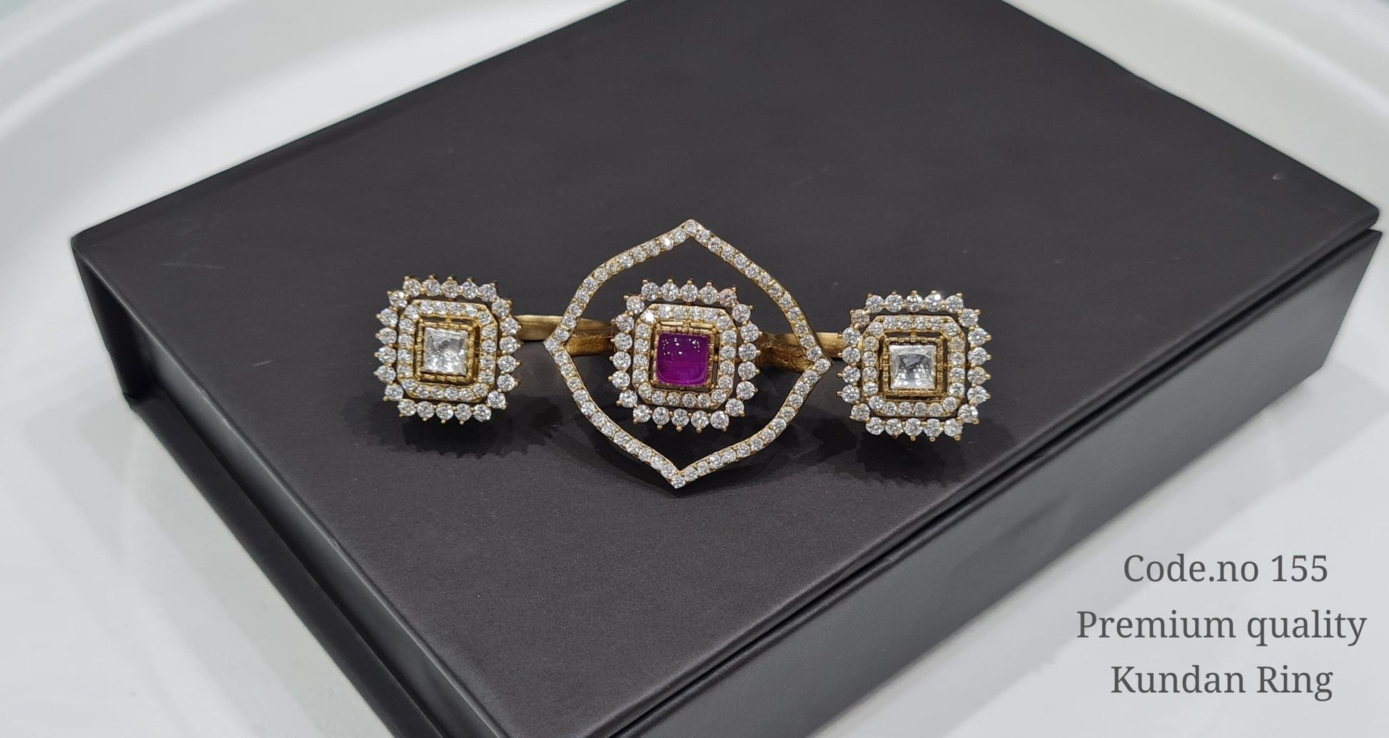 Kundan fingerring 00111 - KRISHNA'S SWETA JEWELLERY