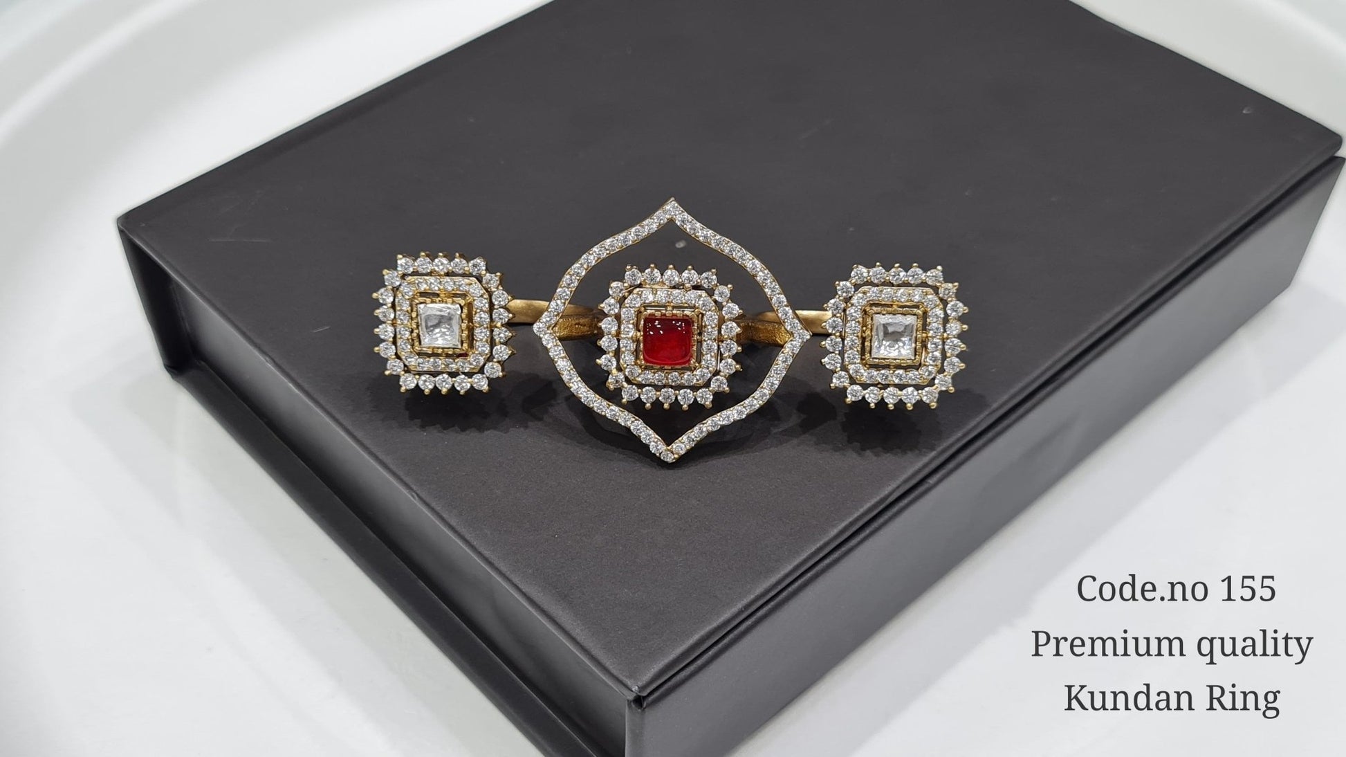 Kundan fingerring 00111 - KRISHNA'S SWETA JEWELLERY