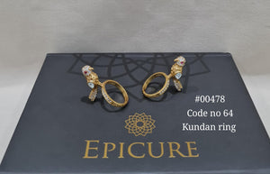 Kundan fingerring 00478 - KRISHNA'S SWETA JEWELLERY