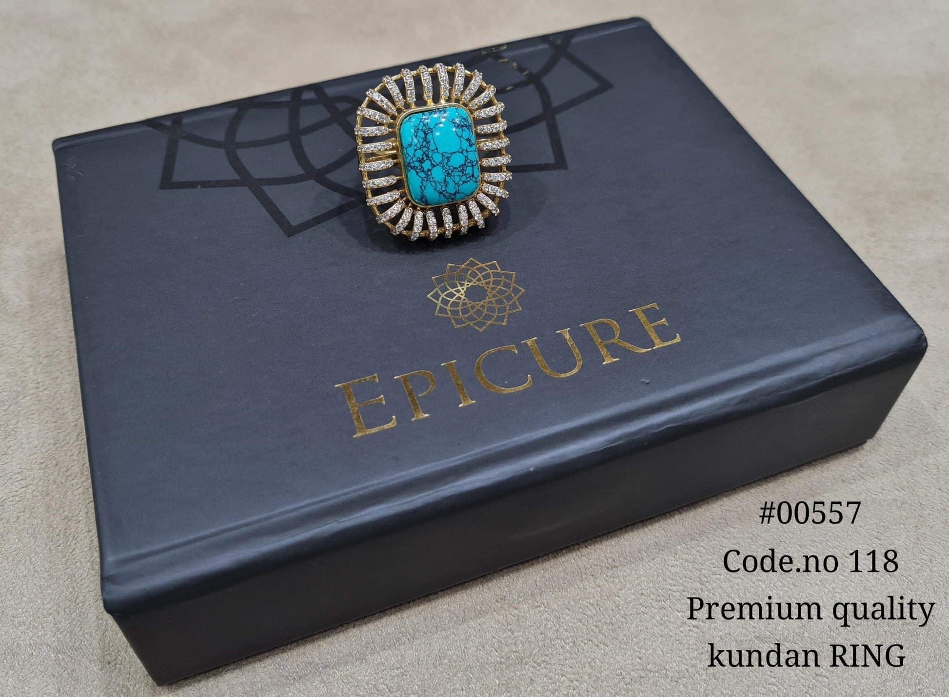 Kundan fingerring 00557 - KRISHNA'S SWETA JEWELLERY