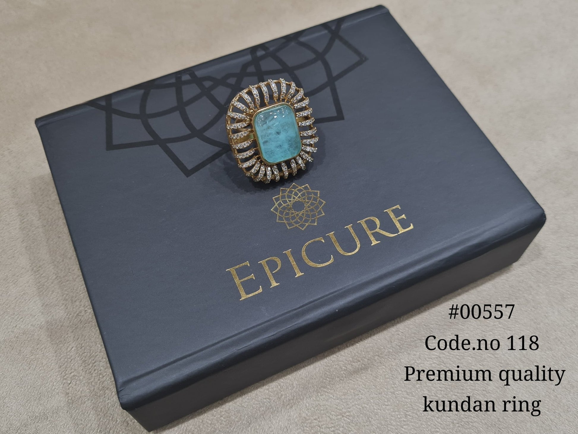 Kundan fingerring 00557 - KRISHNA'S SWETA JEWELLERY