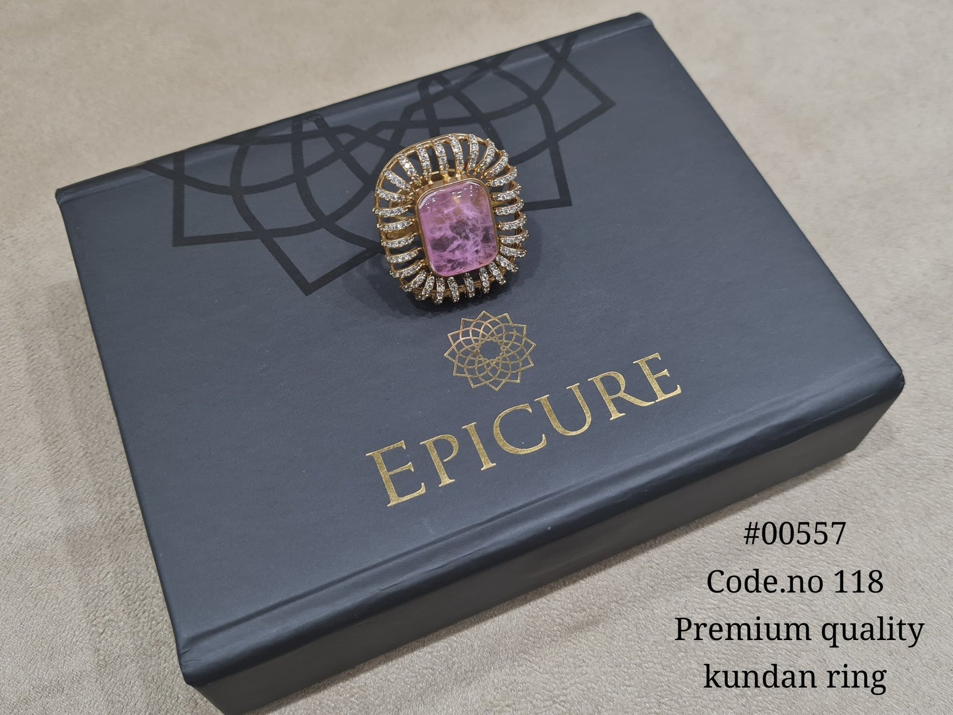 Kundan fingerring 00557 - KRISHNA'S SWETA JEWELLERY