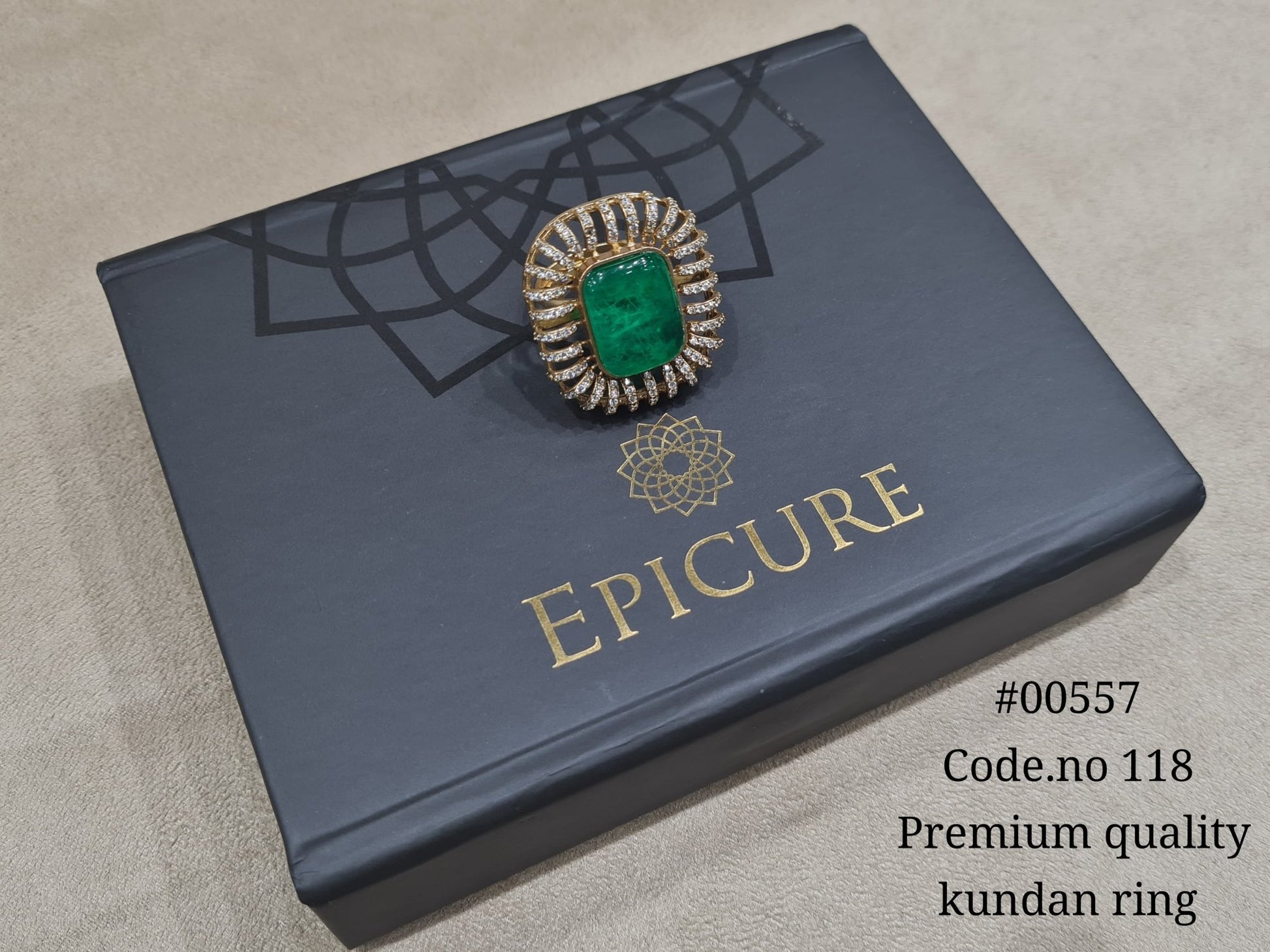 Kundan fingerring 00557 - KRISHNA'S SWETA JEWELLERY