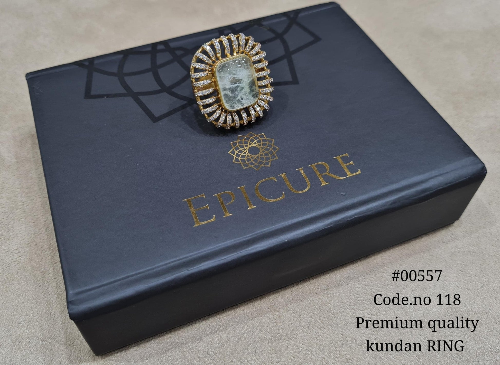 Kundan fingerring 00557 - KRISHNA'S SWETA JEWELLERY