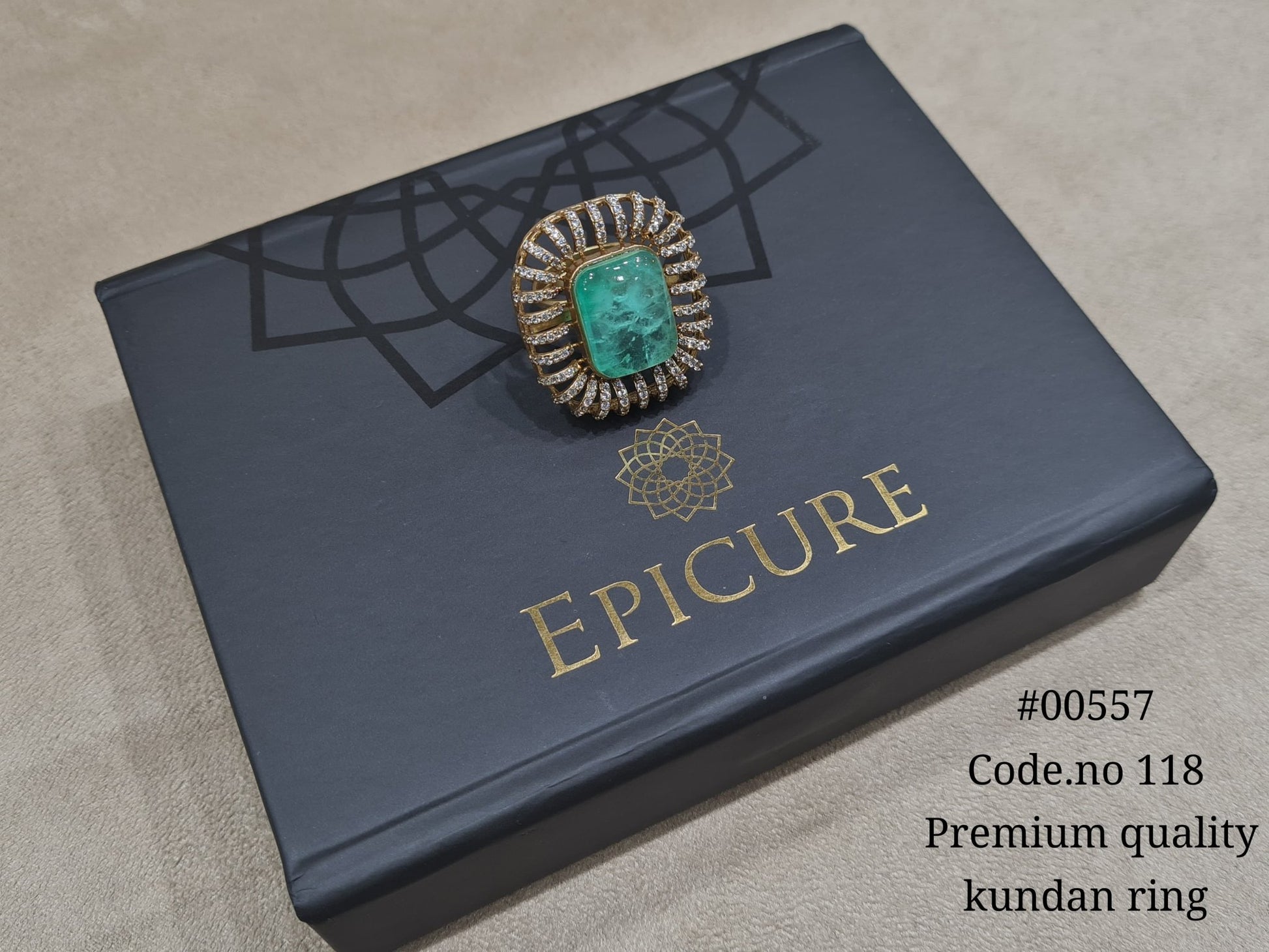 Kundan fingerring 00557 - KRISHNA'S SWETA JEWELLERY