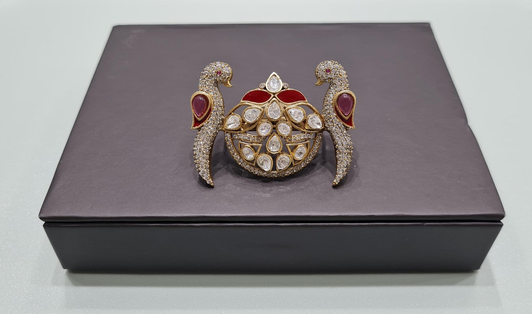 Kundan Fingerring 01595 - KRISHNA'S SWETA JEWELLERY