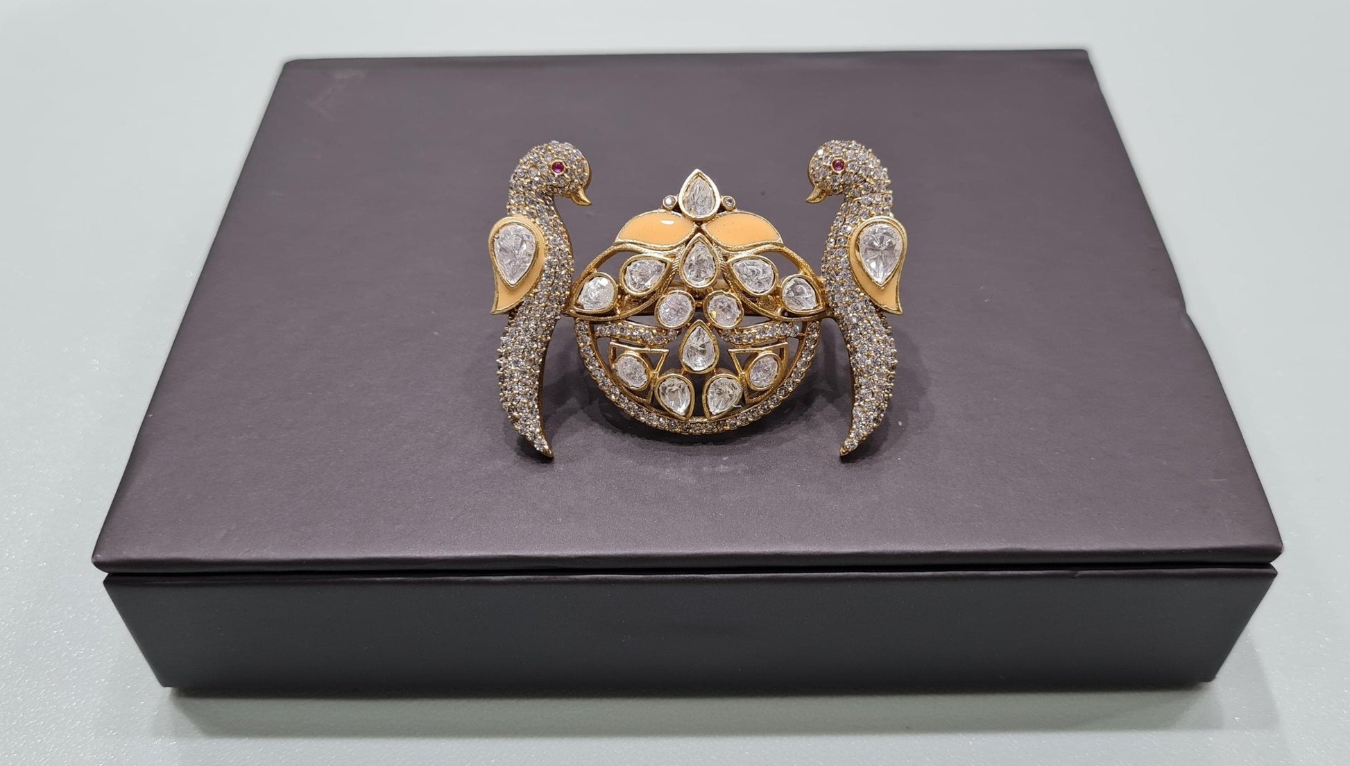 Kundan Fingerring 01595 - KRISHNA'S SWETA JEWELLERY