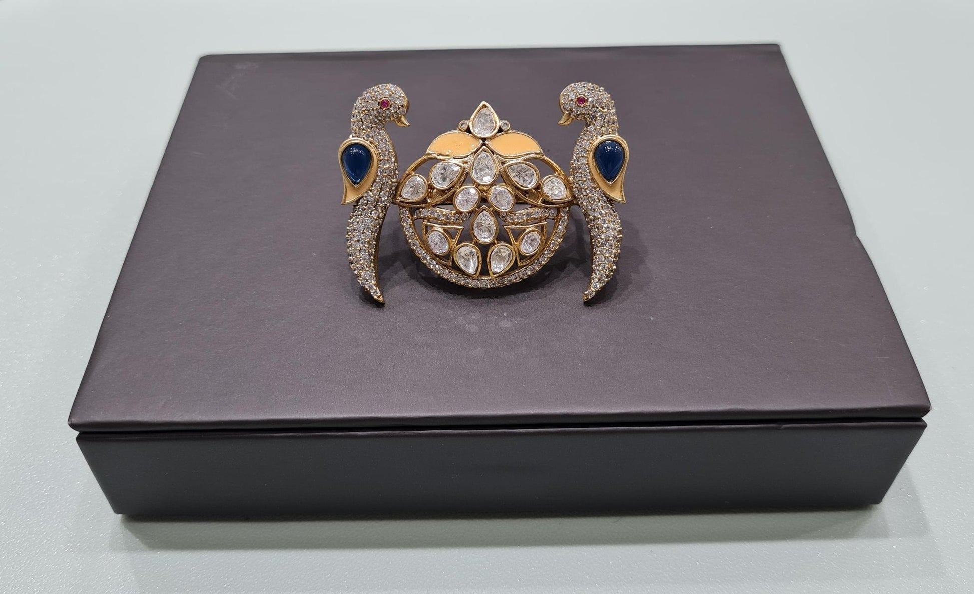 Kundan Fingerring 01595 - KRISHNA'S SWETA JEWELLERY