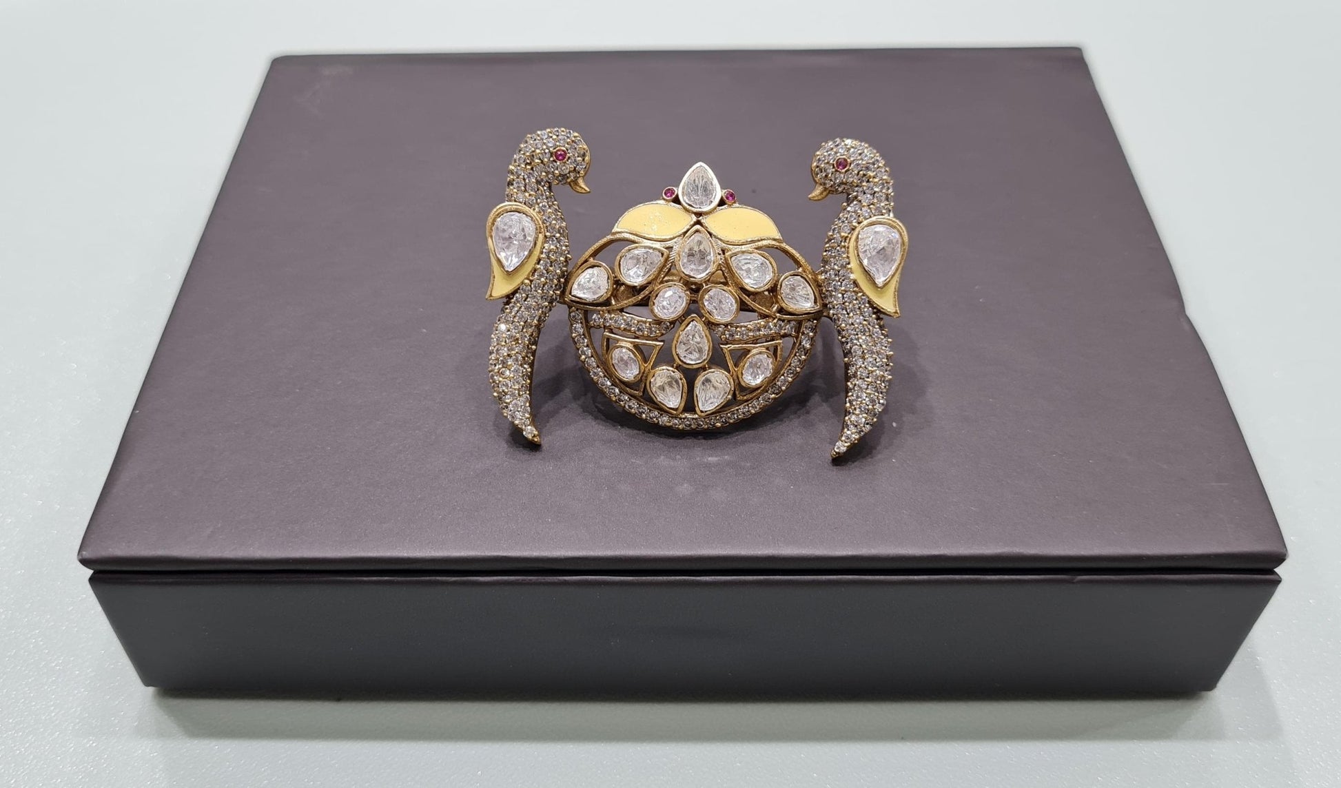 Kundan Fingerring 01595 - KRISHNA'S SWETA JEWELLERY