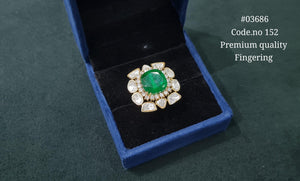 Kundan Fingerring 03686 - KRISHNA'S SWETA JEWELLERY