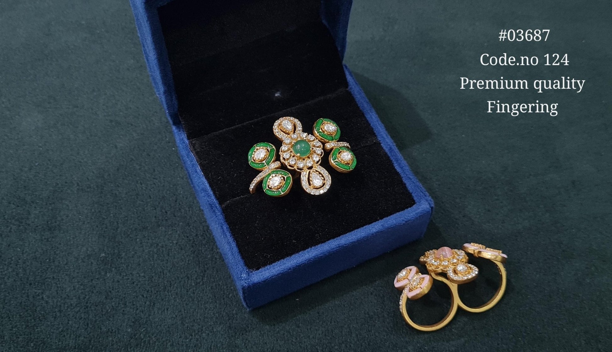 Kundan Fingerring 03687 - KRISHNA'S SWETA JEWELLERY