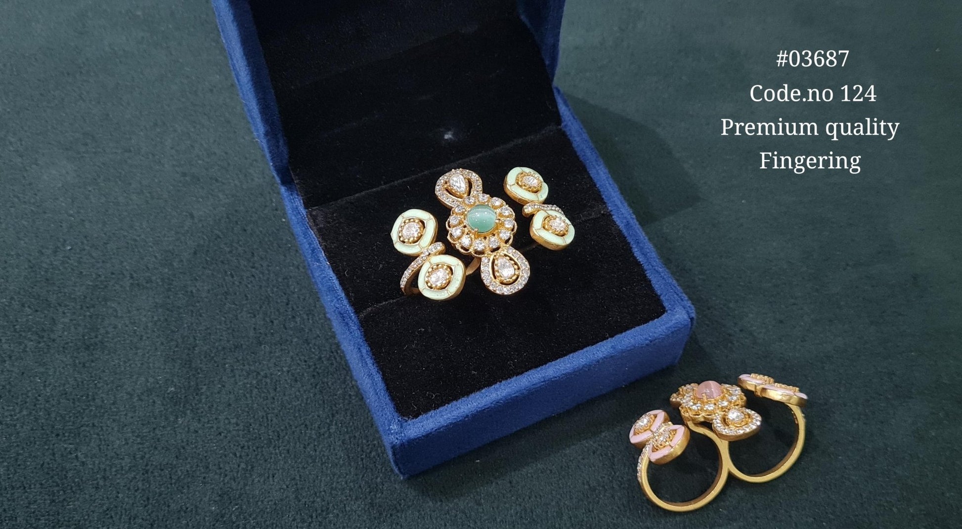 Kundan Fingerring 03687 - KRISHNA'S SWETA JEWELLERY