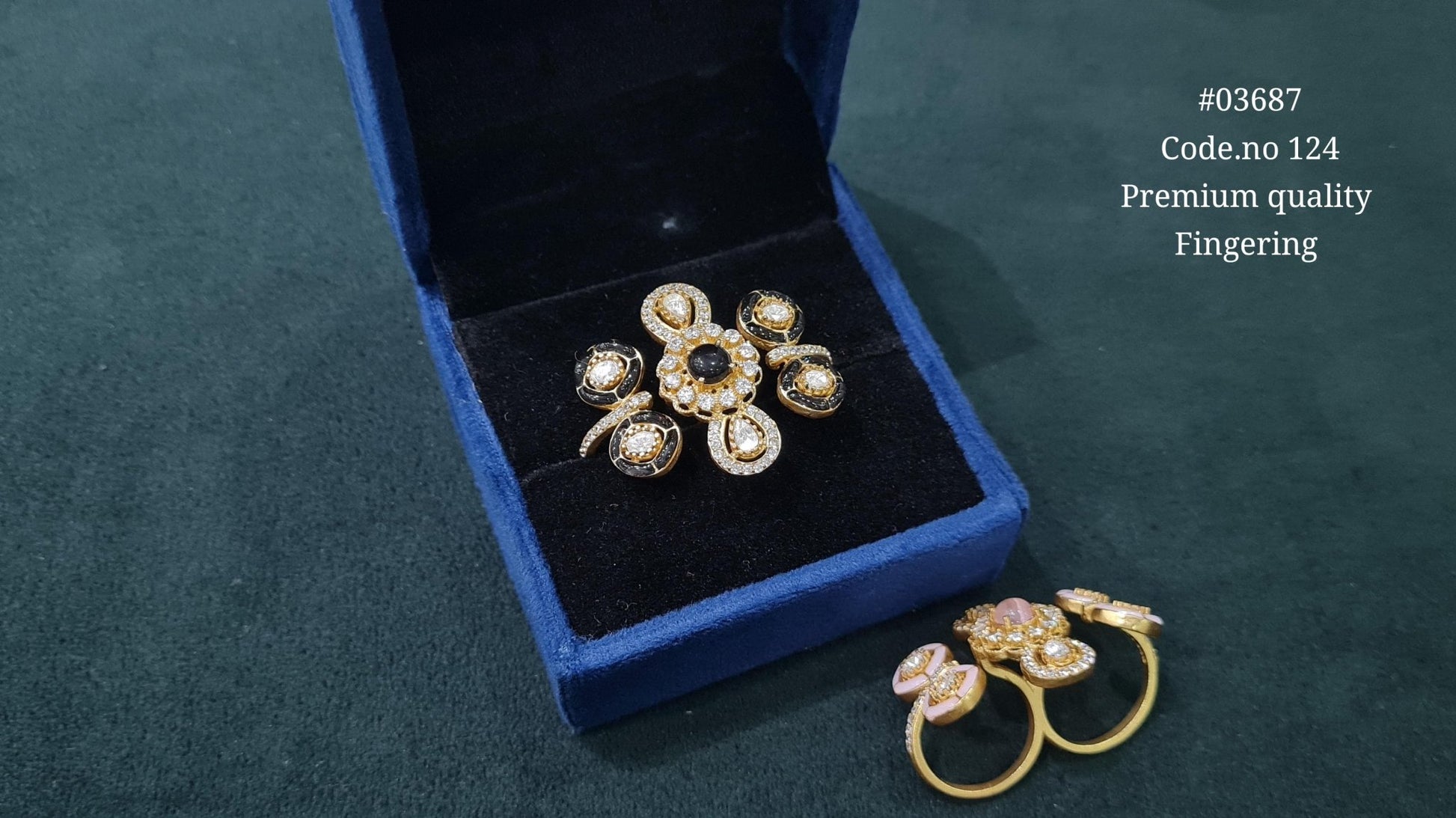 Kundan Fingerring 03687 - KRISHNA'S SWETA JEWELLERY