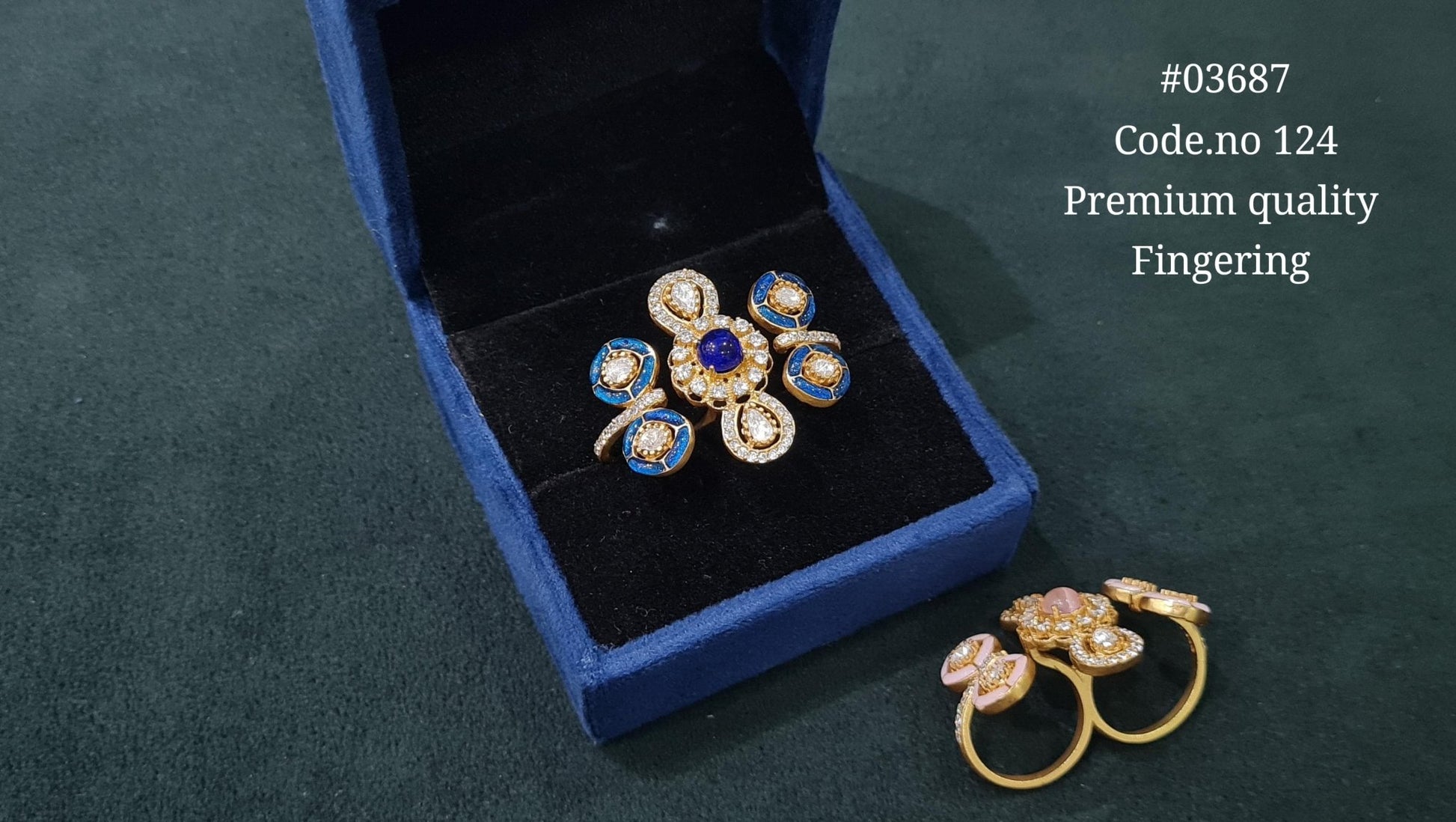 Kundan Fingerring 03687 - KRISHNA'S SWETA JEWELLERY