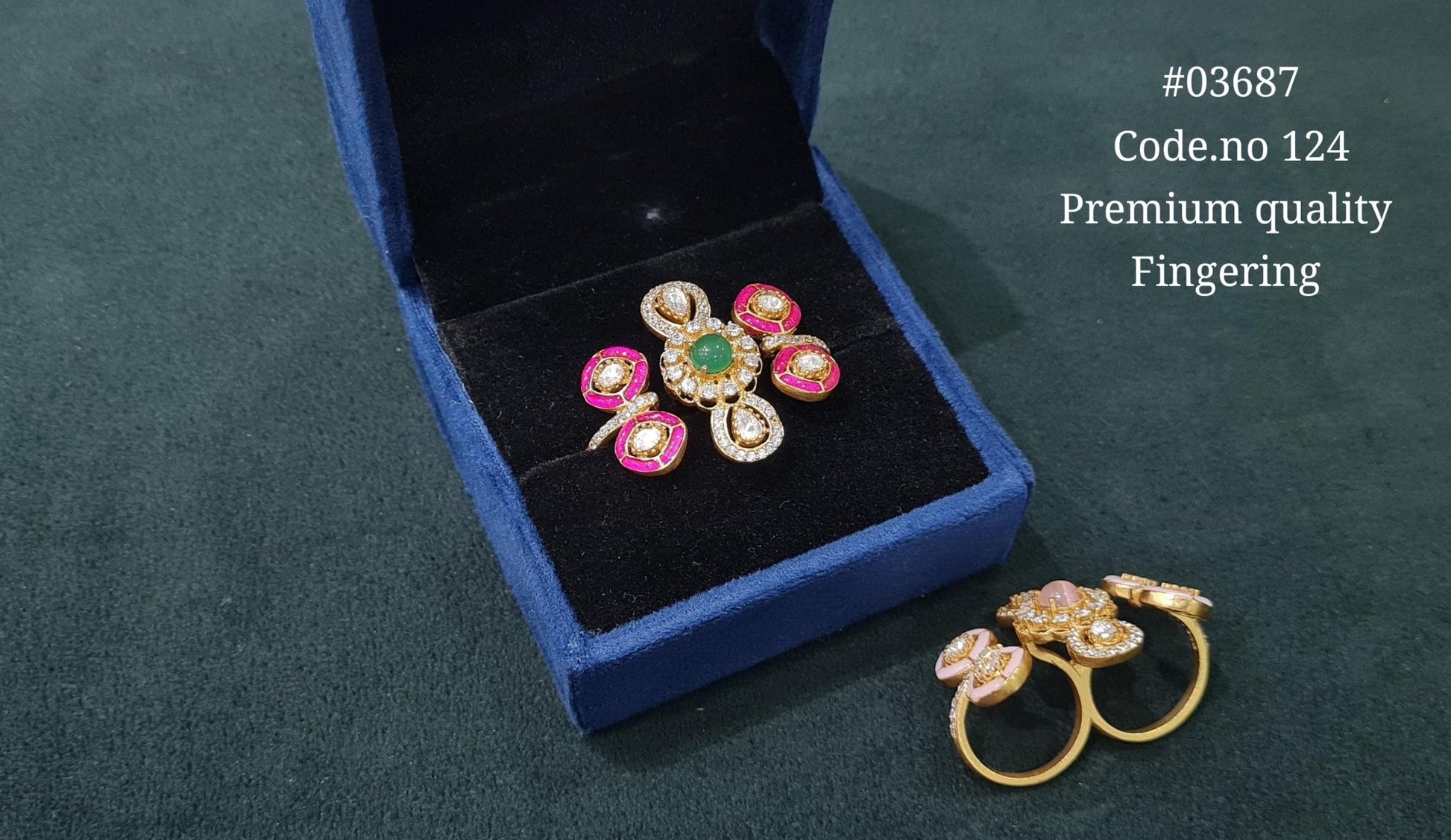 Kundan Fingerring 03687 - KRISHNA'S SWETA JEWELLERY