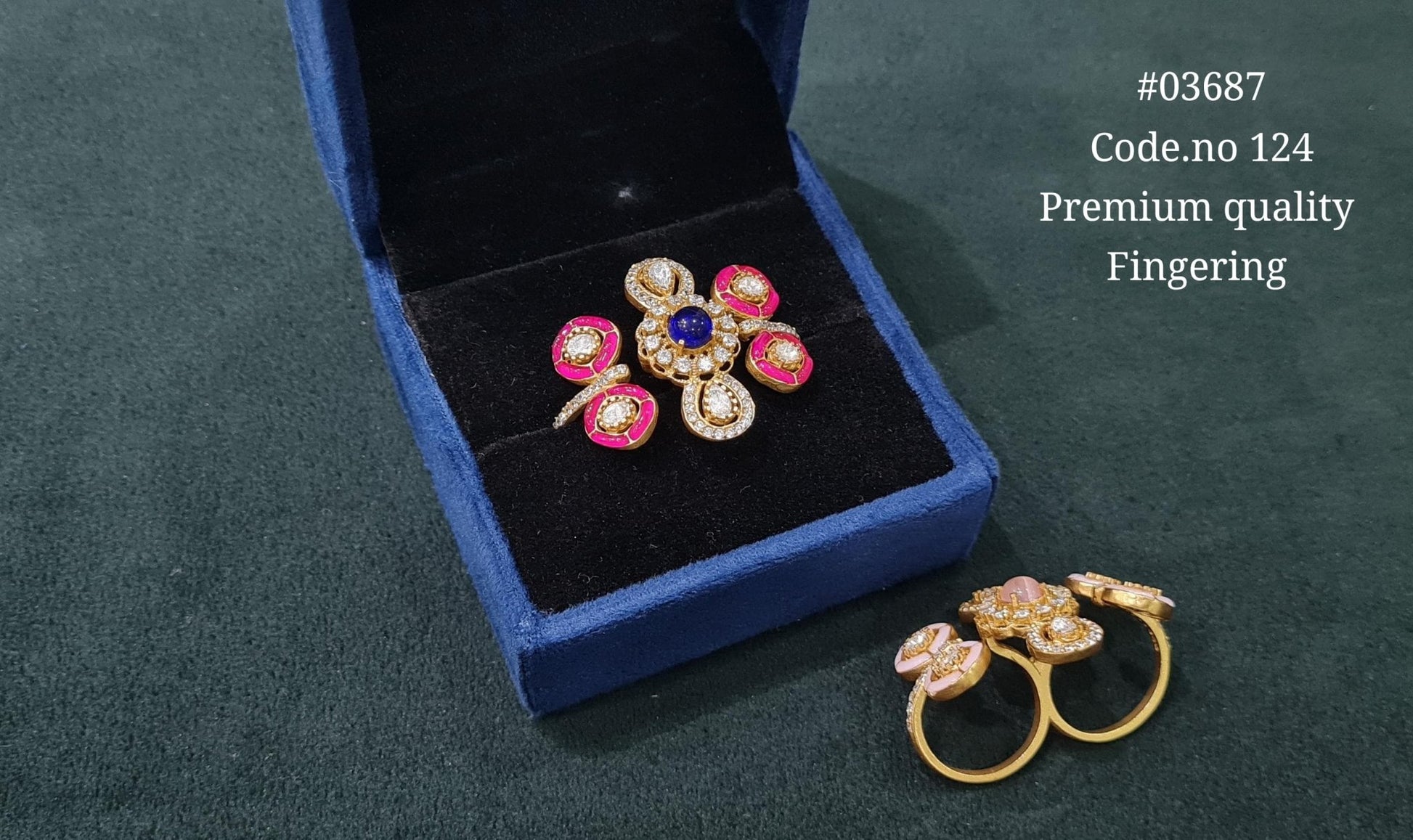 Kundan Fingerring 03687 - KRISHNA'S SWETA JEWELLERY