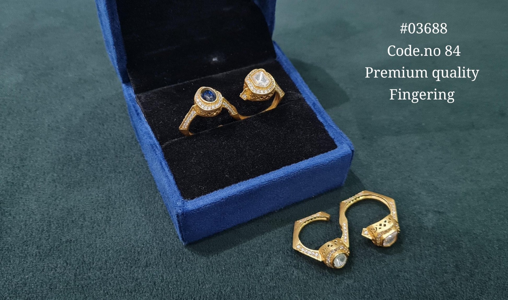 Kundan Fingerring 03688 - KRISHNA'S SWETA JEWELLERY