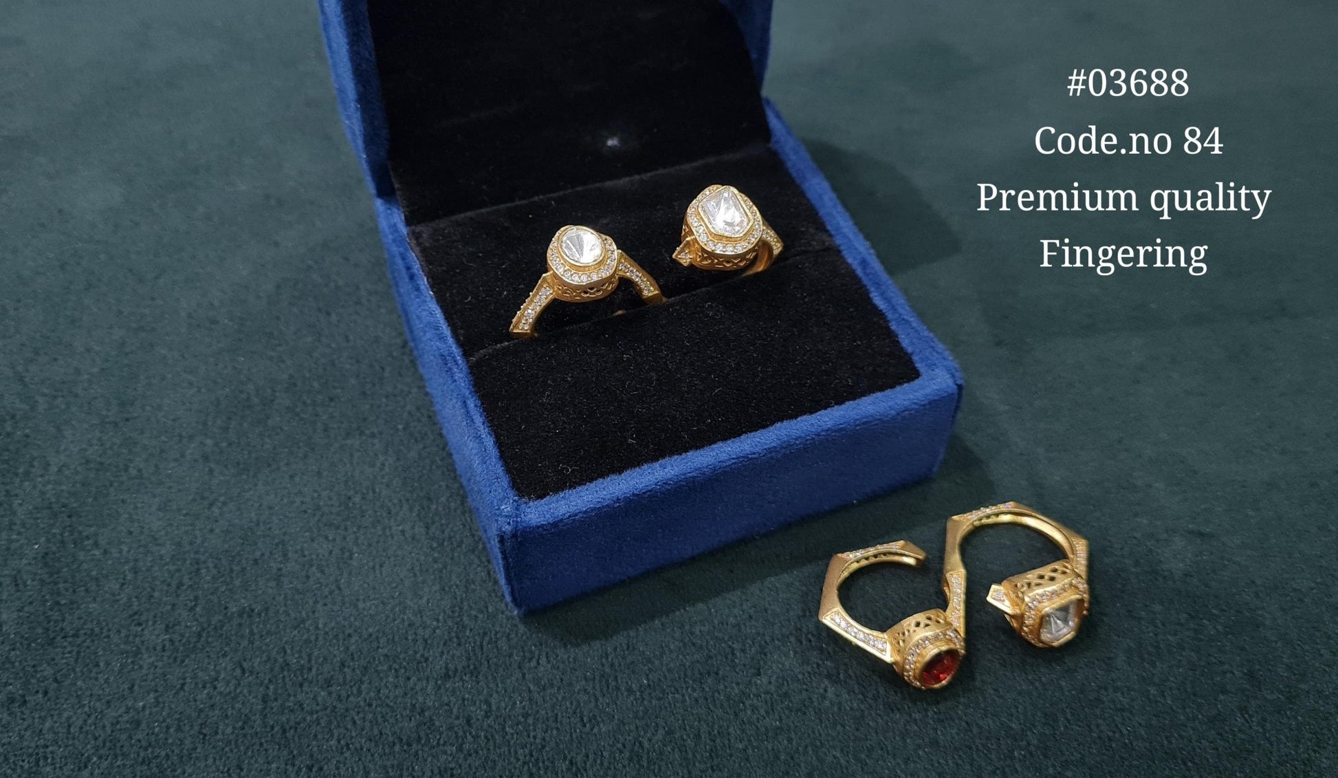 Kundan Fingerring 03688 - KRISHNA'S SWETA JEWELLERY