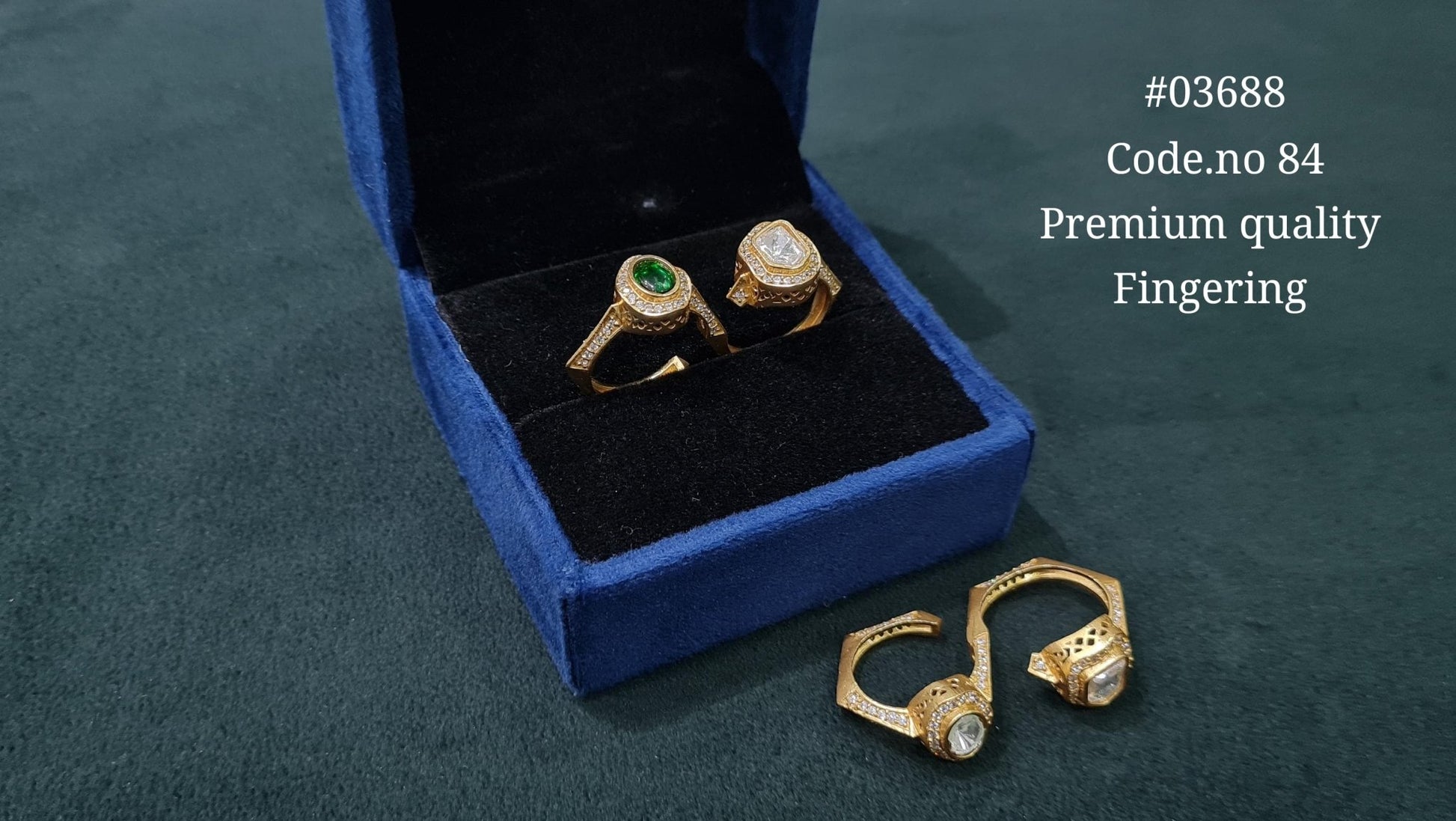 Kundan Fingerring 03688 - KRISHNA'S SWETA JEWELLERY