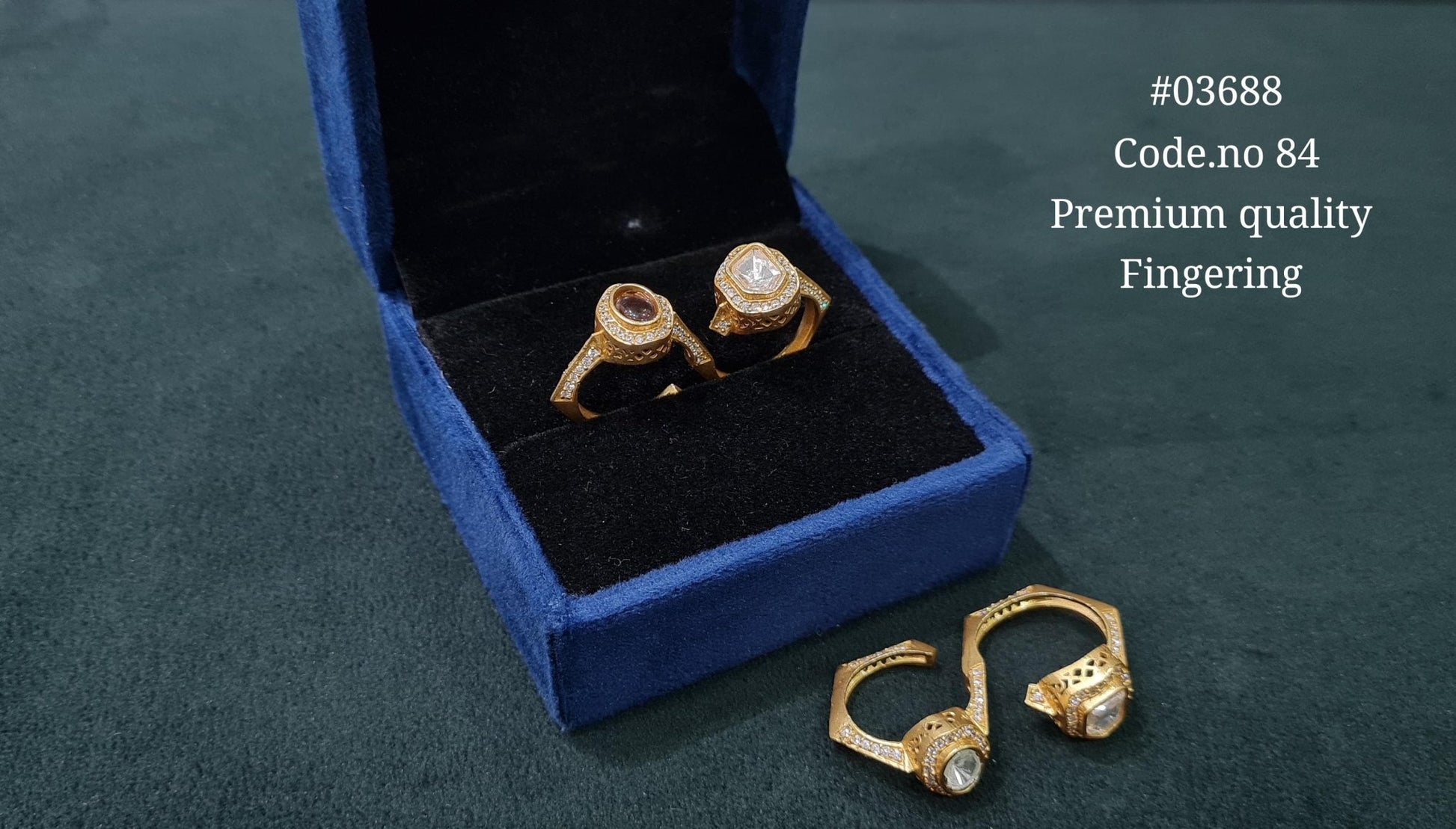 Kundan Fingerring 03688 - KRISHNA'S SWETA JEWELLERY