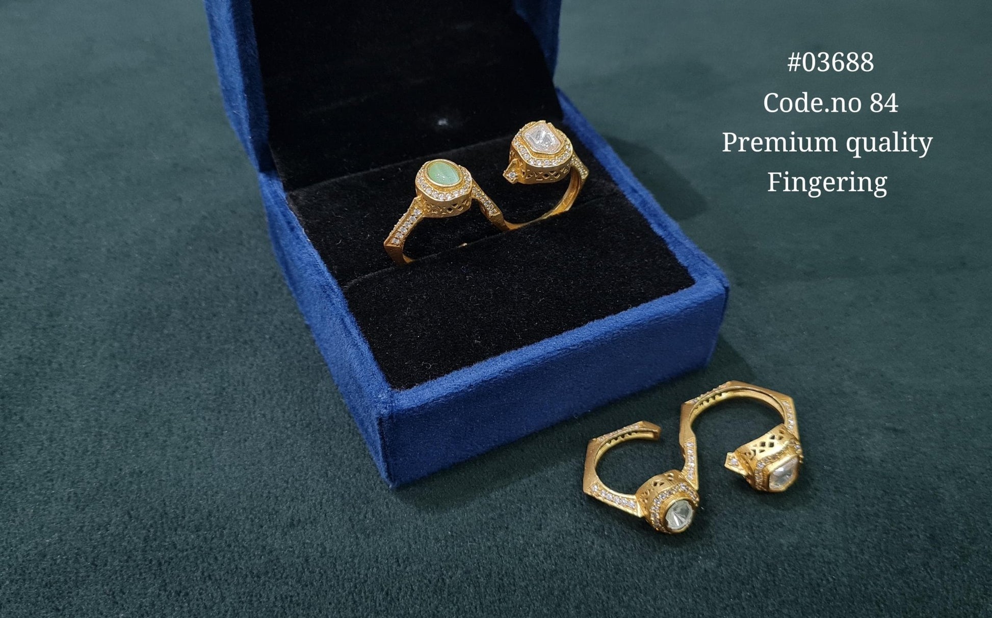 Kundan Fingerring 03688 - KRISHNA'S SWETA JEWELLERY