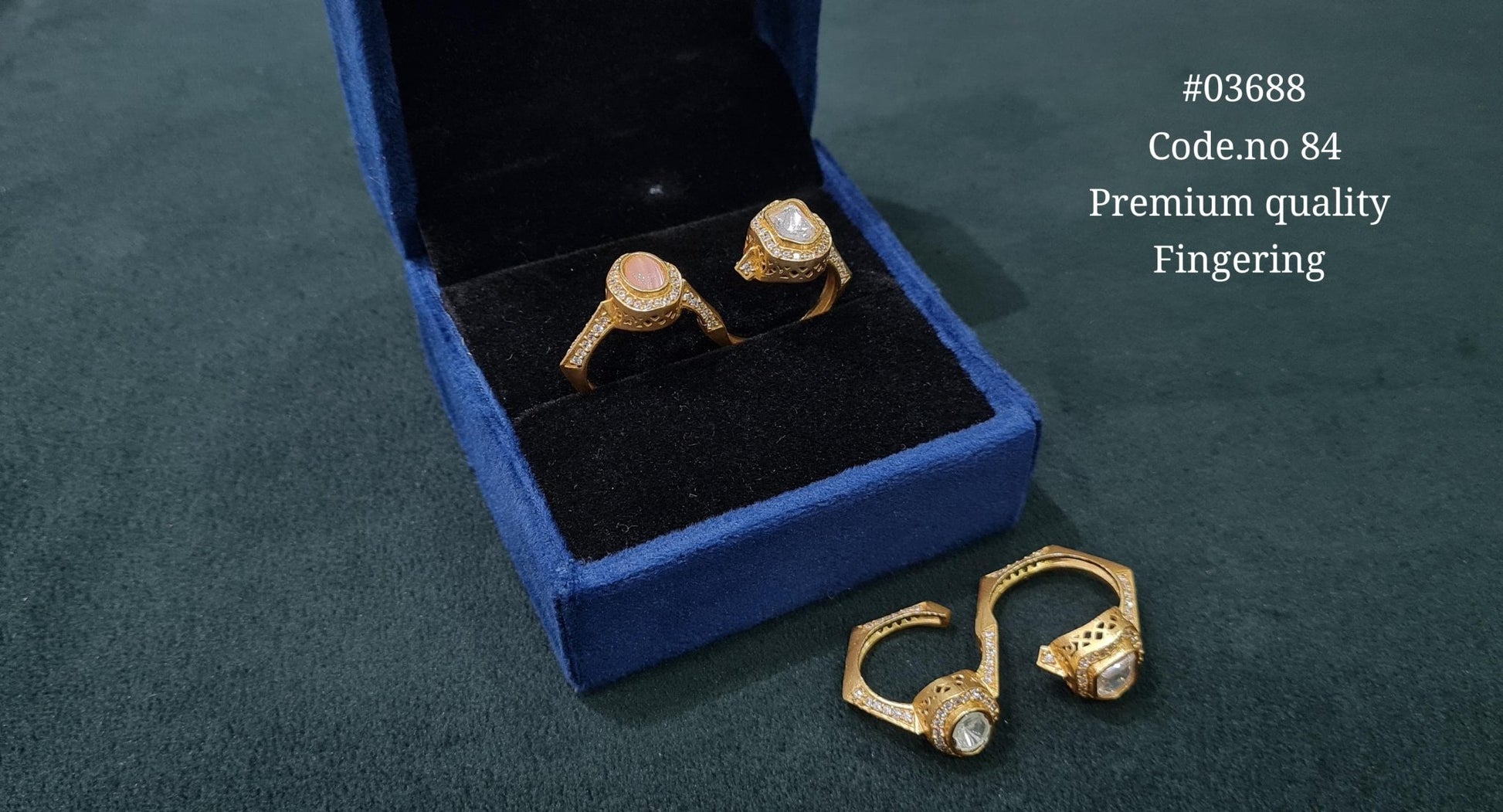 Kundan Fingerring 03688 - KRISHNA'S SWETA JEWELLERY