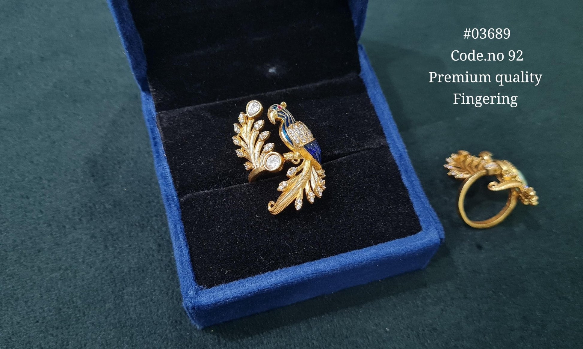 Kundan Fingerring 03689 - KRISHNA'S SWETA JEWELLERY