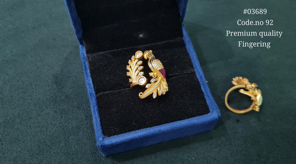 Kundan Fingerring 03689 - KRISHNA'S SWETA JEWELLERY