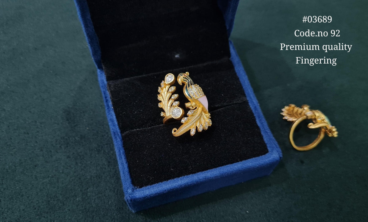 Kundan Fingerring 03689 - KRISHNA'S SWETA JEWELLERY