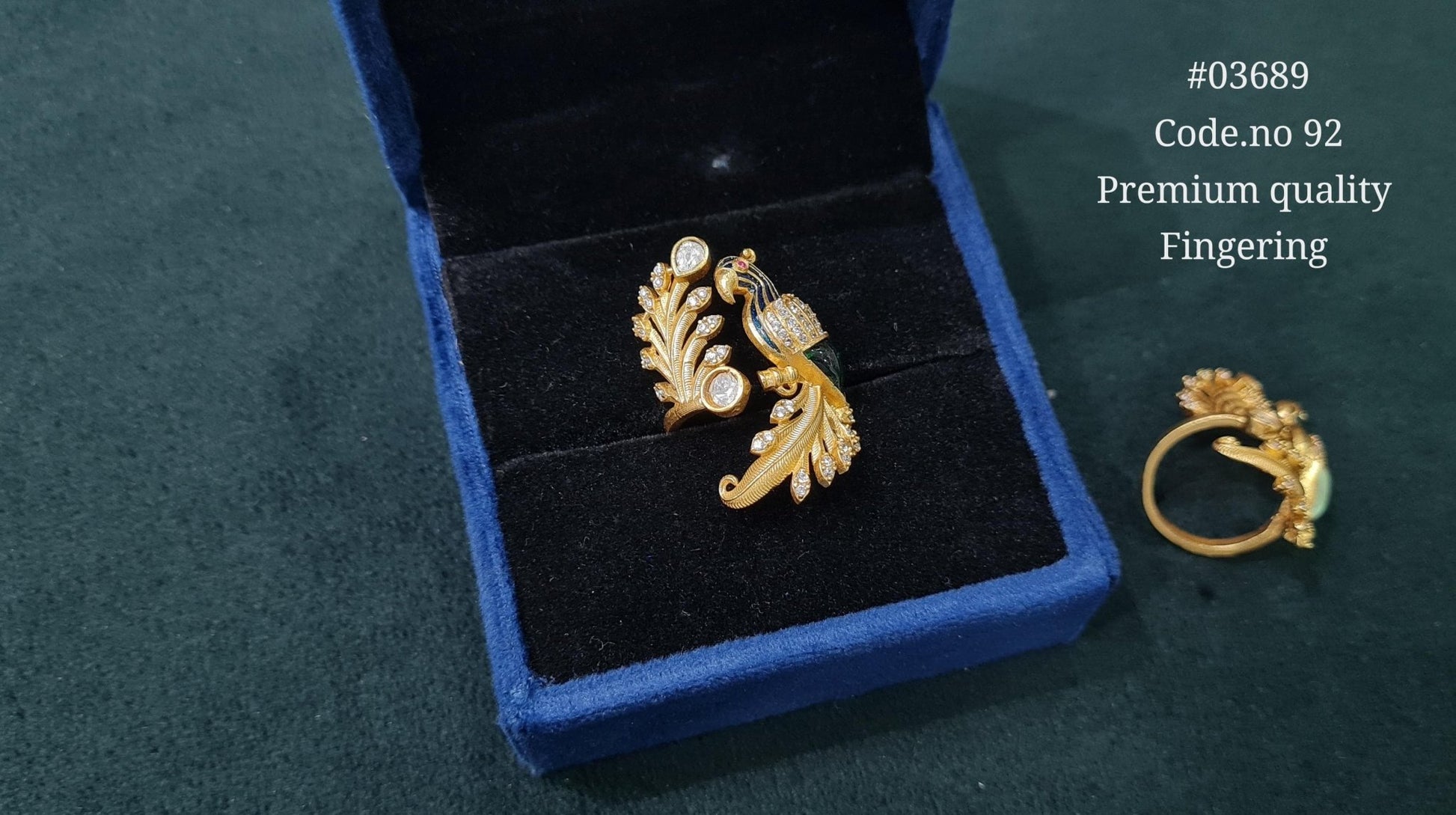 Kundan Fingerring 03689 - KRISHNA'S SWETA JEWELLERY